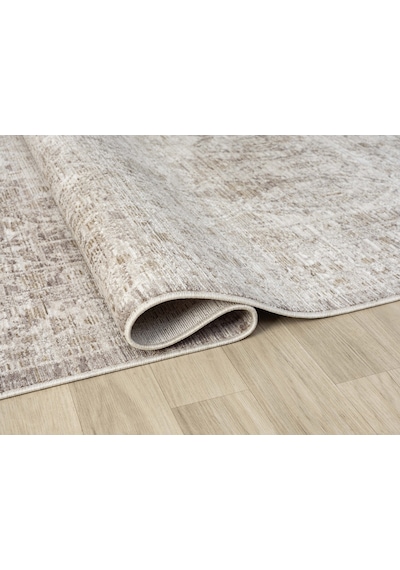 Mariesse Home Vintage Eskitme Desenli Makine Dokuma Salon Oturma Odası Halısı 10200 Bej
