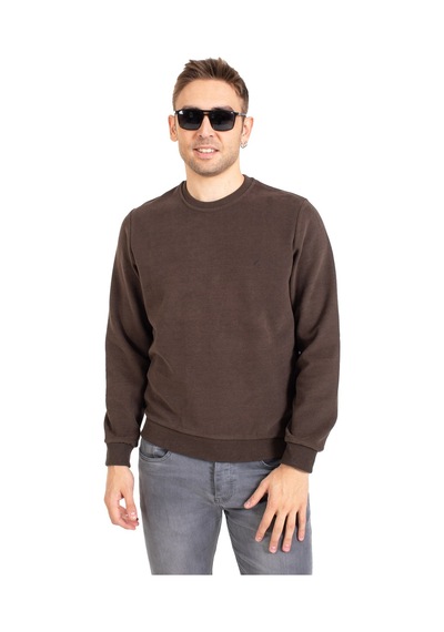 Erkek Klasik Regular Kalıp Pamuklu Selanik Yuvarlak Yaka Sweatshirt 1111-Kahve Rengi-Kahve Rengi Kahverengi Erkek Klasik Regular Kalıp Pamuklu Selanik Yuvarlak Yaka Sweatshirt 1111-Kahve Rengi-Kahve Rengi Kahverengi