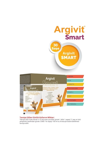 Smart Fosfotidilserin, Kolin, L Karnitin, L Arjinin, Multivitamin Ve Multimineral 30 Saşe