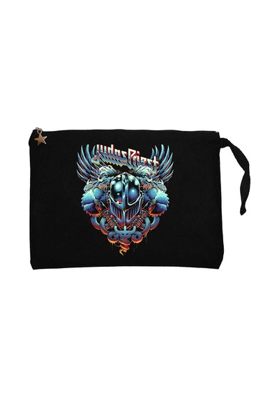 Judas Priest Painkiller Facing Siyah Clutch Astarlı Cüzdan / El Çantası
