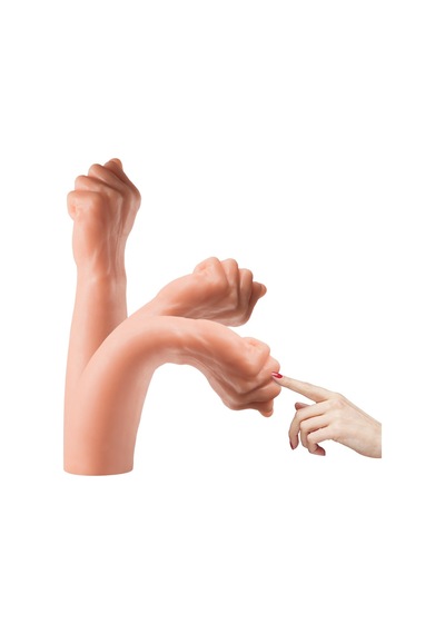 30 Cm Dev Kalın Realistik Yumruk Fist Tasarımlı Dildo Ten Rengi Çok Renkli