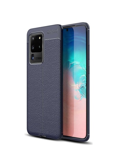 Samsung Uyumlu Galaxy S20 Ultra Kılıf Zore Niss Deri Desenli Silikon Kılıf