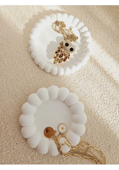 Bernami Vazo Pinterest 2'li Bubble Oval Dekoratif Tabak Diğer