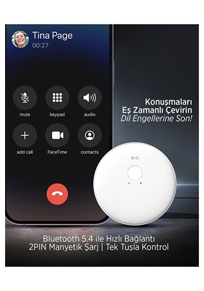 Bluetooth Yapay Zeka Sesli Çeviri Ve Fotoğraf Tanıma Cihazı Taşınabilir Dil Tercüman Asistanı 01