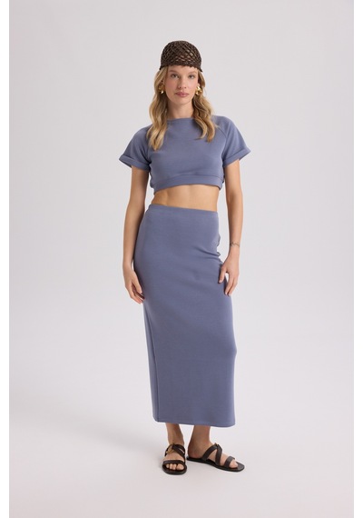Mai Collection Mai Studios Co. Paloma İndigo Crop Etek Takım İndigo