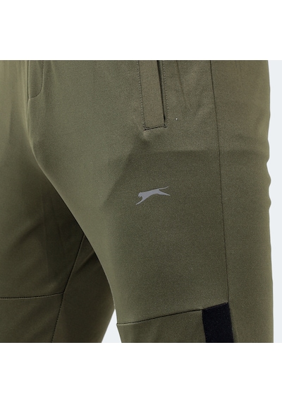 Slazenger OXFORD I Erkek Fermuar Cepli Haki Eşofman Altı