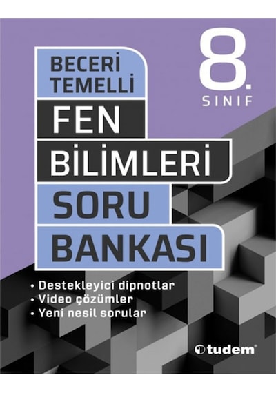 8 Sınıf Fen Bilimleri Beceri Temelli Soru Bankası Tudem Yayınları