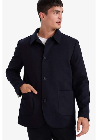 Defacto Regular Fit Polo Yaka Blazer Ceket G3832ax25wnnv82 Lacivert-nv82