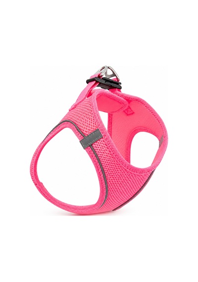 Nefes Alan Kumaş Air Mesh Kedi Köpek Göğüs Tasması Xx Small 28x32 Cm Neon Pembe