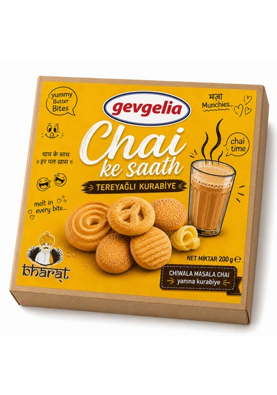 Bharat Chaı Ke Saath Kurabiye Ve Masala Chaı Premıx Seti. 140 Gr Premıx Chaı Ve 200gr Chaı Kurabiyesi