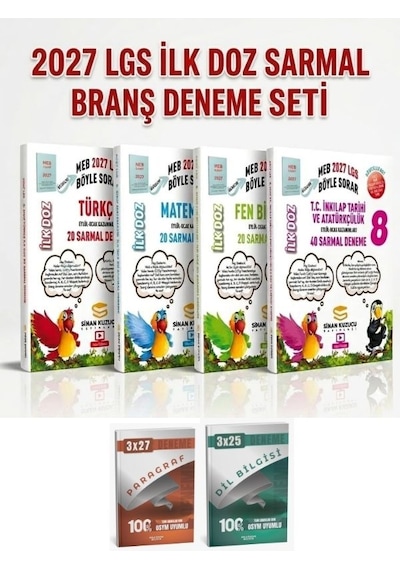 Sinan Kuzucu Yayınları 2027 8. Sınıf Lgs - Meb Böyle Sorar Sarmal Branş Deneme Seti İlk Doz