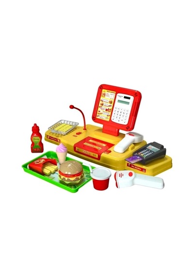 Hamburger Dükkanım Işıklı Sesli Barkod Okuyuculu Tartılı Pos Makineli Hesap Makineli Oyun Seti