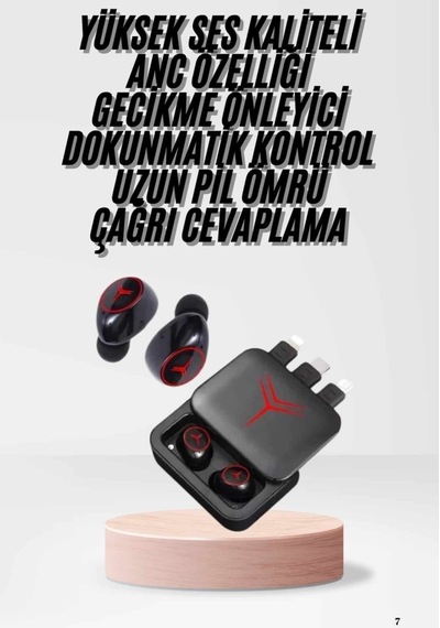 Kablosuz Şarj Göstergeli Powerbank Özellikli Bluetooth Kulaklık Çağrı Cevaplayabilen