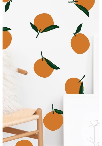 MSticker Sevimli Portakallar Duvar Dekorasyon Sticker Seti