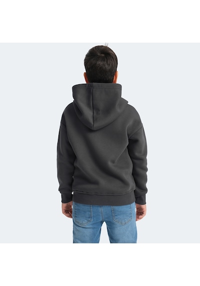 Slazenger LEKAN Çocuk Fermuarlı Kapüşonlu Cepli Koyu Gri Sweatshirt