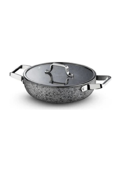 Brioni Stone-h 22 Cm Çizilmez Yanmaz Yapışmaz Kapaklı Sahan Sh-121 Gri