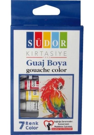Südor Guaj Boya Set 7X8.5 ML Sd571 Çok Renkli