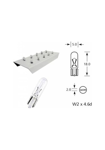 Zembil 12V T5 1.2W Dipsiz Gösterge Standart Ampul