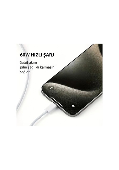 Eıma Emc-60 Usb-c 60w Hızlı Şarj Kablosu 1 M Pd Destekli