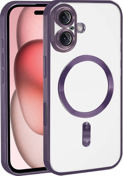 Apple iPhone  Uyumlu,  17 Kross Magneticsafe Kapak - Mor