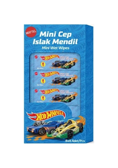 Hot Wheels Mini Cep Mendili 8li 8'li Set
