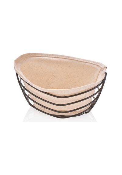 Narin Siyah Telli Oval Ekmeklik A60052 1 Adet Siyah