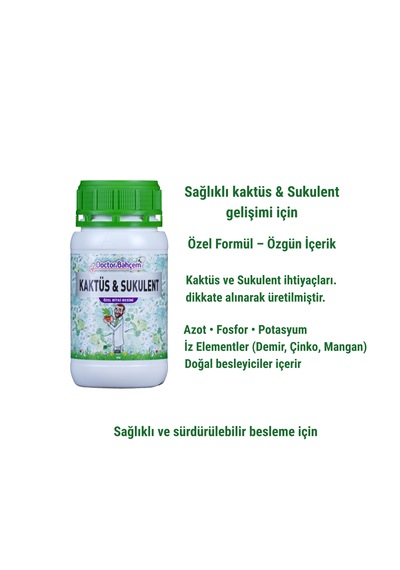 Doctor Bahçem Kaktüs & Sukulent Özel Sıvı Bitki Besini 1 L