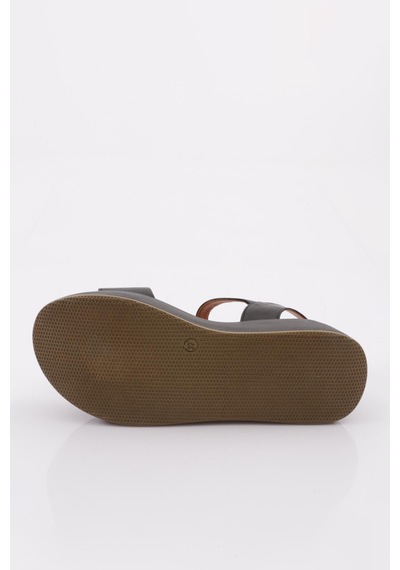 Dgn 6002 Kadin Kalin Taban Sandalet Siyah