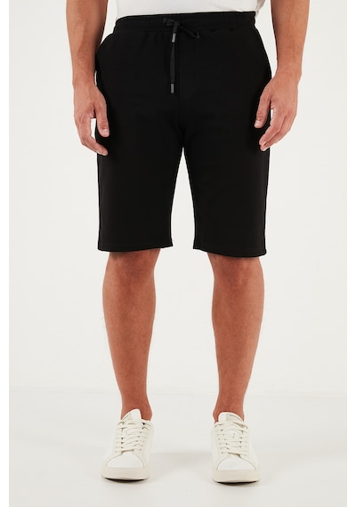 Buratti Pamuklu Regular Fit Normal Bel Belden Bağlamalı Erkek Short 5908021 Siyah
