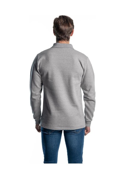 Şensel, Sweatshirt, Gri, Polo Yaka -107E5400- Pamuklu, Kışlık