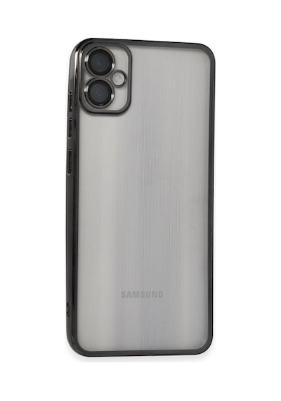Samsung Galaxy Uyumlu, A05 Kılıf Lensli Silikon - Siyah