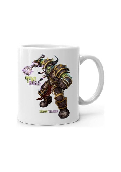 Kişiye Özel World Of Warcraft Thrall Beyaz Kupa Bardak - 1