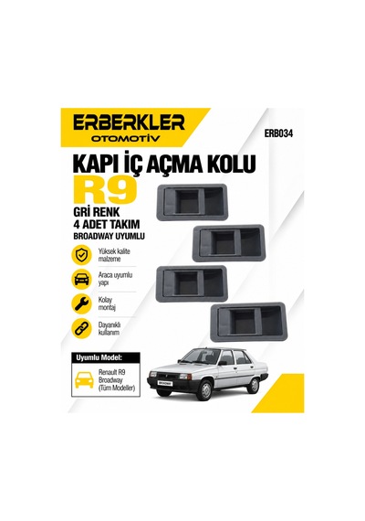 R9 Brodway 4 Adet Kapı Iç Açma Kolu Plastik - Erb1669