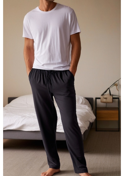 Elemge %100 Pamuk Süprem Erkek Pijama Altı Antrasit Cepli Rahat Kalıp Relax Fit Lastikli Ipli Terletmez Elemge %100 Pamuk Süprem Erkek Pijama Altı Antrasit Cepli Rahat Kalıp Relax Fit Lastikli Ipli Terletmez
