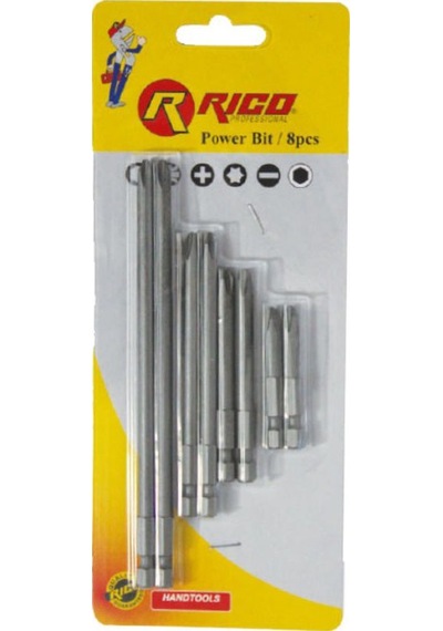 Rico 8 Parça Düz-yıldız Bits Uç Seti Ph2x50-75-100-150 Mm