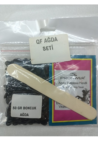 Boncuk Ağda Set Siyah