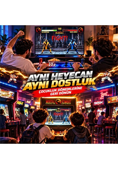 3d Pandora Pro 30.000 Oyunlu Rgb Işıklı Arcade Oyun Konsolu 2 Kişilik Hdmı Tv Bağlantılı
