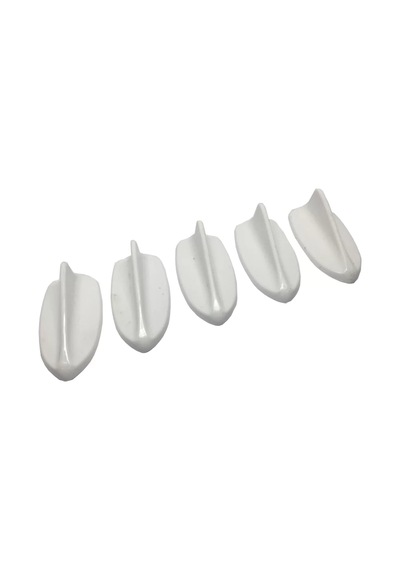 Home Balık Sırtı Mini Süs Anten Beyaz 5'li
