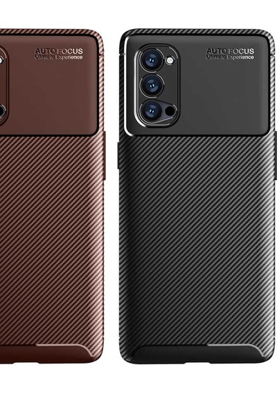 Oppo Reno 4 Pro 4G Kılıf Zore Negro Silikon Kapak-Kahverengi