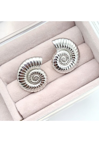 Salyangoz Silver Küpe