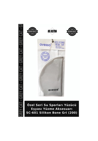 Özel Seri Su Sporları Yüzücü Eşyası Yüzme Aksesuarı Sc-601 Silikon Bone Gri 200