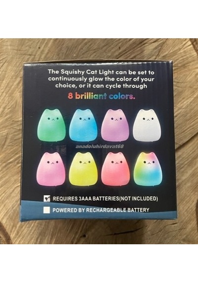 Dmr Pufuduk Lamba Mini Kedi Oyuncak Silikonlu 8 Farklı Led Işıklı Lamba Renkli