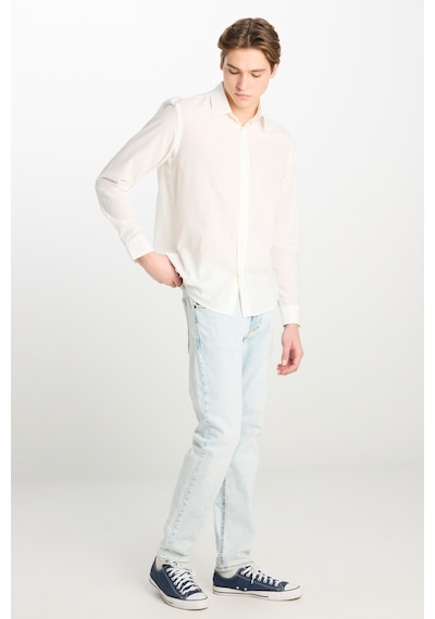 Lee Pamuk Regular Fit Normal Kesim Beyaz Gömlek - L2510557100