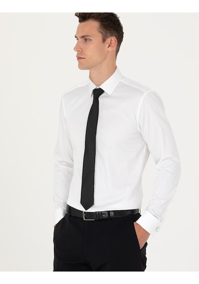 Pierre Cardin Erkek Beyaz Basic Gömlek 50277144-vr013 Beyaz
