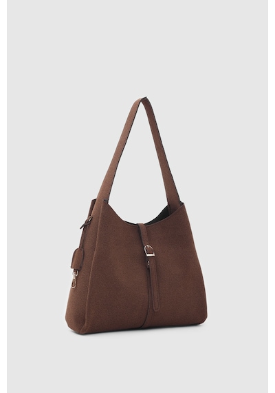 Shule Bags Allure Süet Omuz Çantası Acı Kahve Haki - Kahverengi