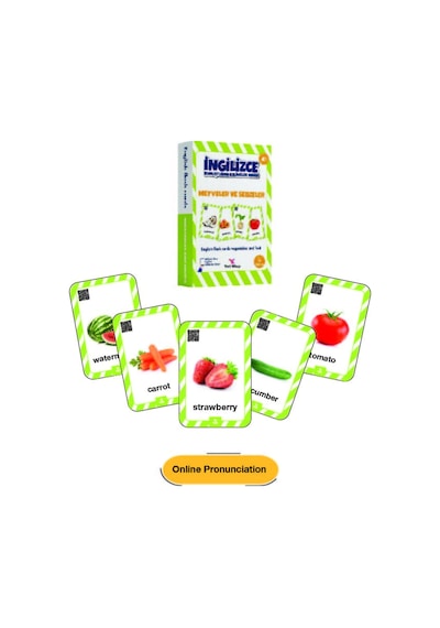 4-9 Yaş İngilizce Konuşturan Kelime Kartları English Flash Cards/ Okul Öncesi Ve İlkokul /376 Kelime
