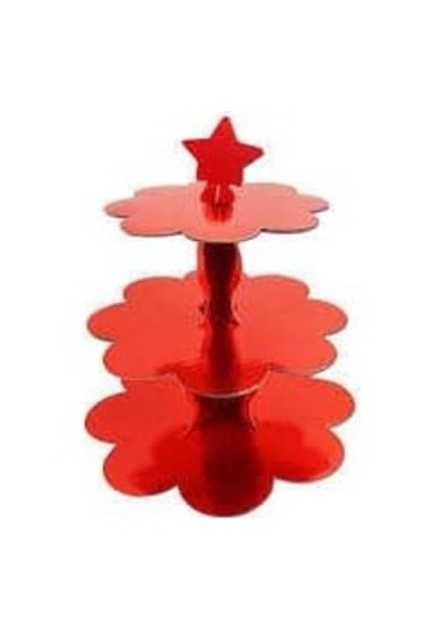 Kırmızı Cupcake Standı Çok renkli