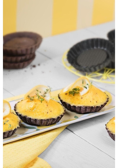 Kaiser Patisserie 6Lı Tart Kalıbı Seti 10 CM Siyah