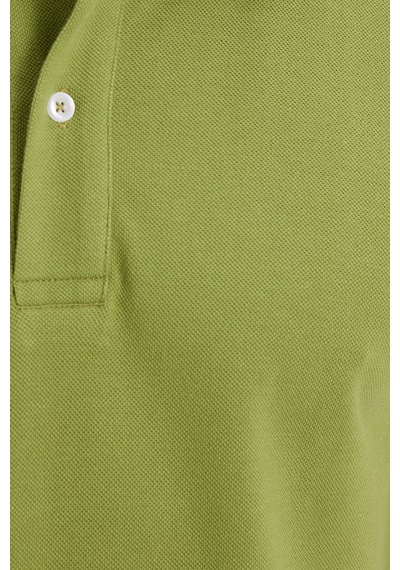 Tudors Erkek Slim Fit Dar Kesim %100 Pamuk Yeşil Polo Yaka Tişört-46201 Yeşil