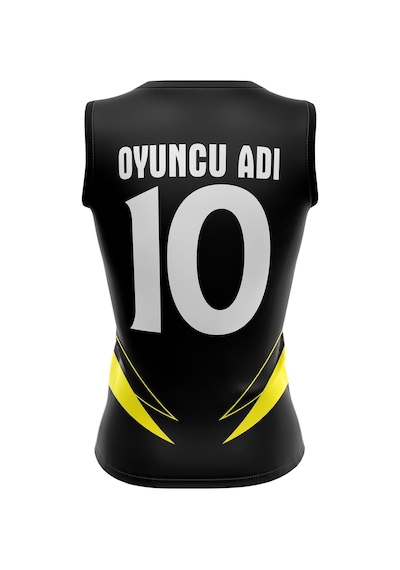 Acr Giyim Voleybol Forması Model 721 - Kişiye Özel İsim Ve Numara Yazılabilir, Dijital Baskı Tasarım Tek Üst Sarı